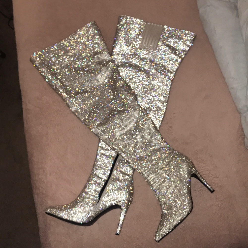 limited ed poster girl thigh high boots bling tour